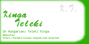 kinga teleki business card